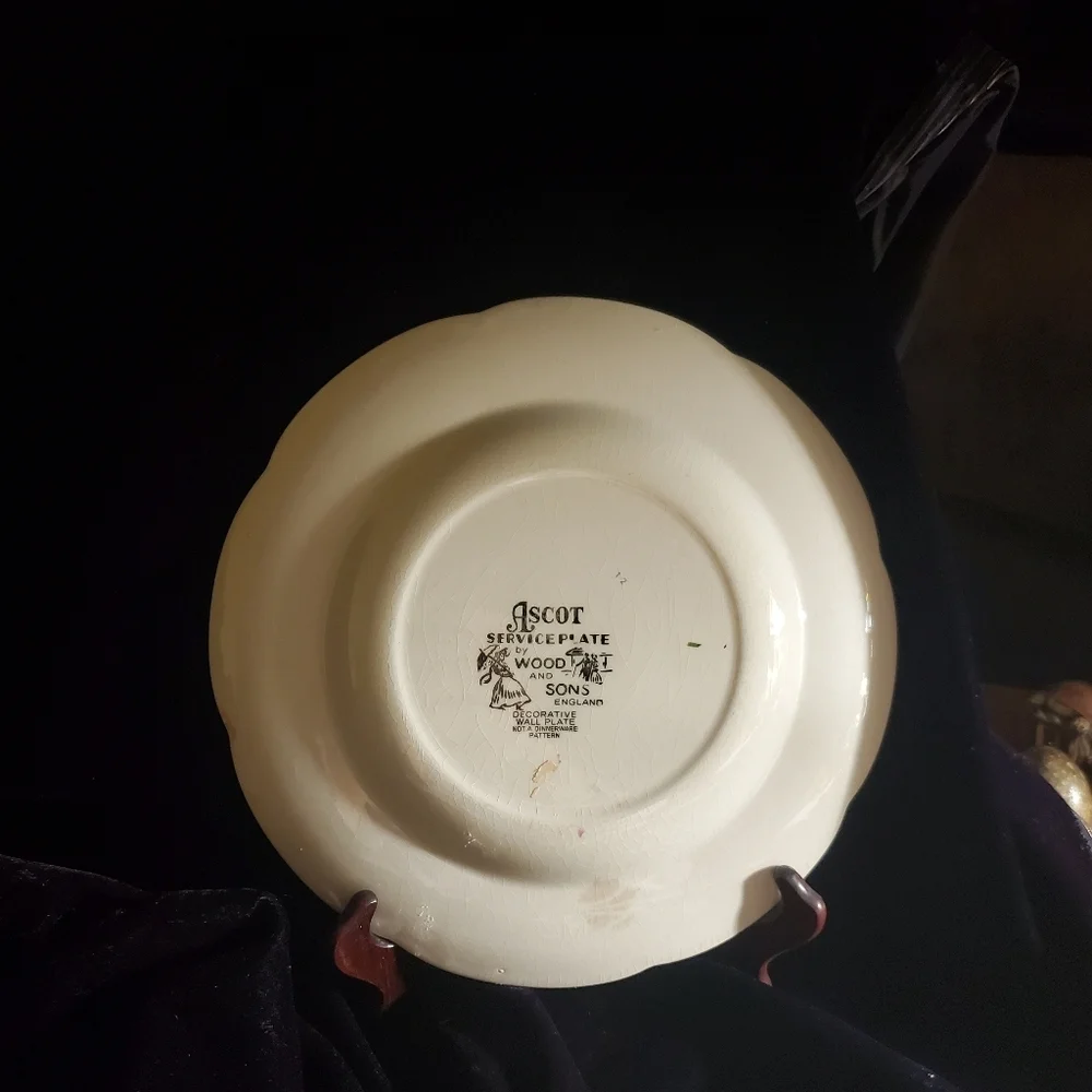 Ascot Service Plate by Wood and Sons England Alpine White Ironstone Large - Picture 6 of 16